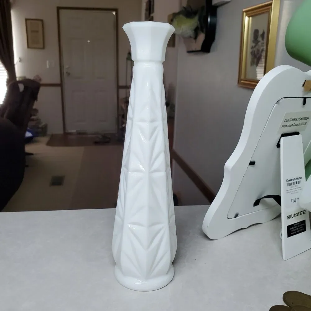 Set Of 2 Vintage Milk Glass 9
